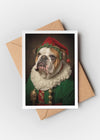 English Bulldog A6 Christmas Greetings Card