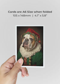 English Bulldog A6 Christmas Greetings Card