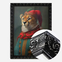 Christmas Cheetah Animal Portrait Print
