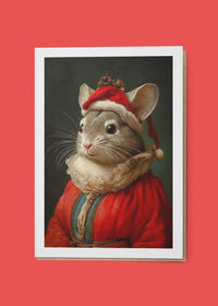 Chinchilla Portrait A6 Christmas Greetings Card