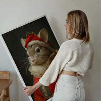 Christmas Chinchilla Animal Portrait Print