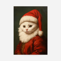 Christmas Persian Cat Animal Portrait Print