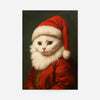 Christmas Persian Cat Animal Portrait Print