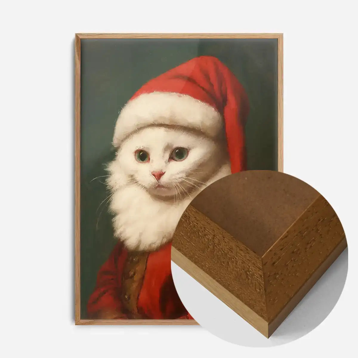 Christmas Persian Cat Animal Portrait Print