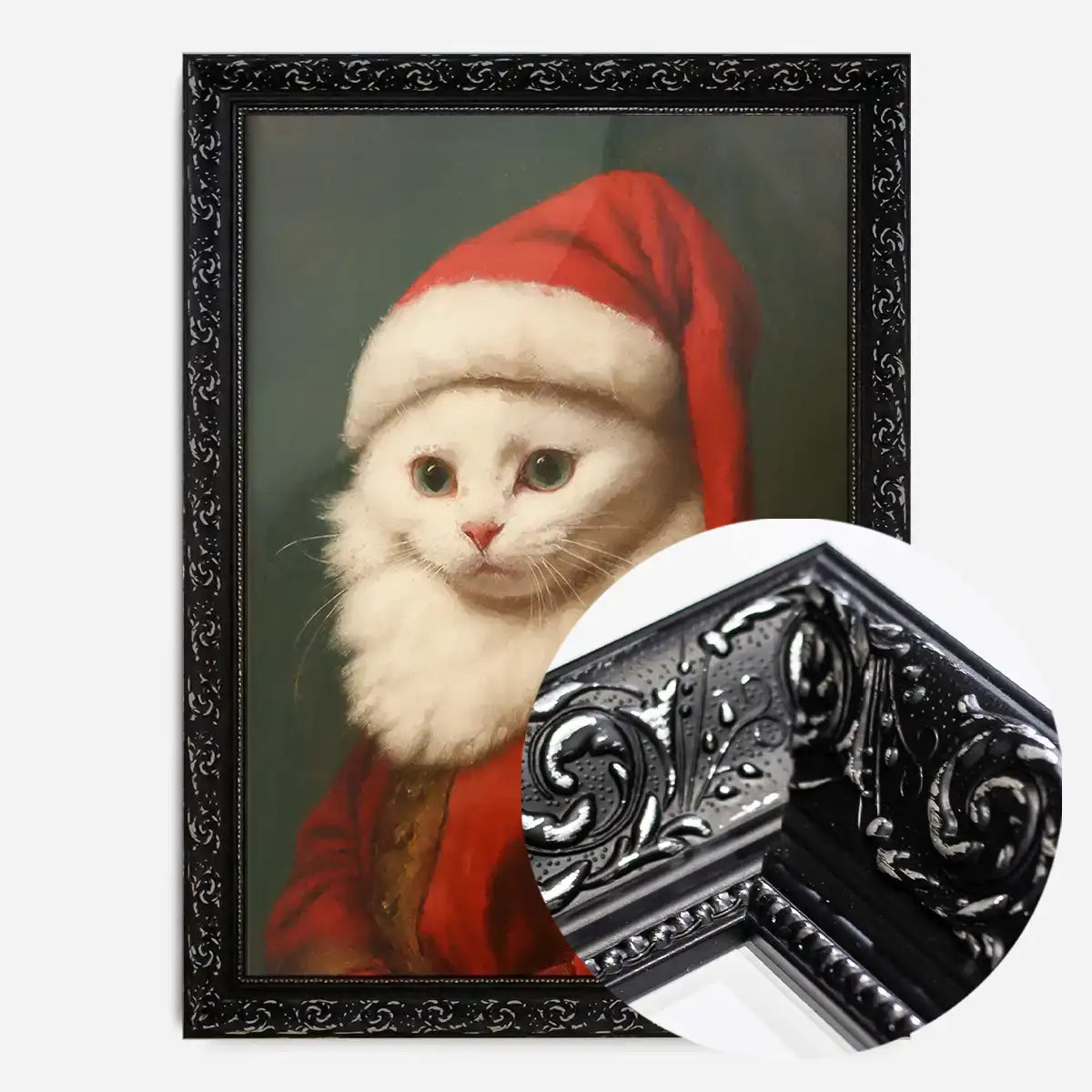 Christmas Persian Cat Animal Portrait Print