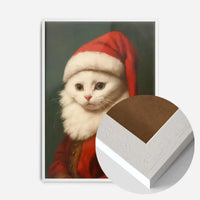Christmas Persian Cat Animal Portrait Print