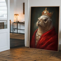 Christmas Seal Animal Portrait Print