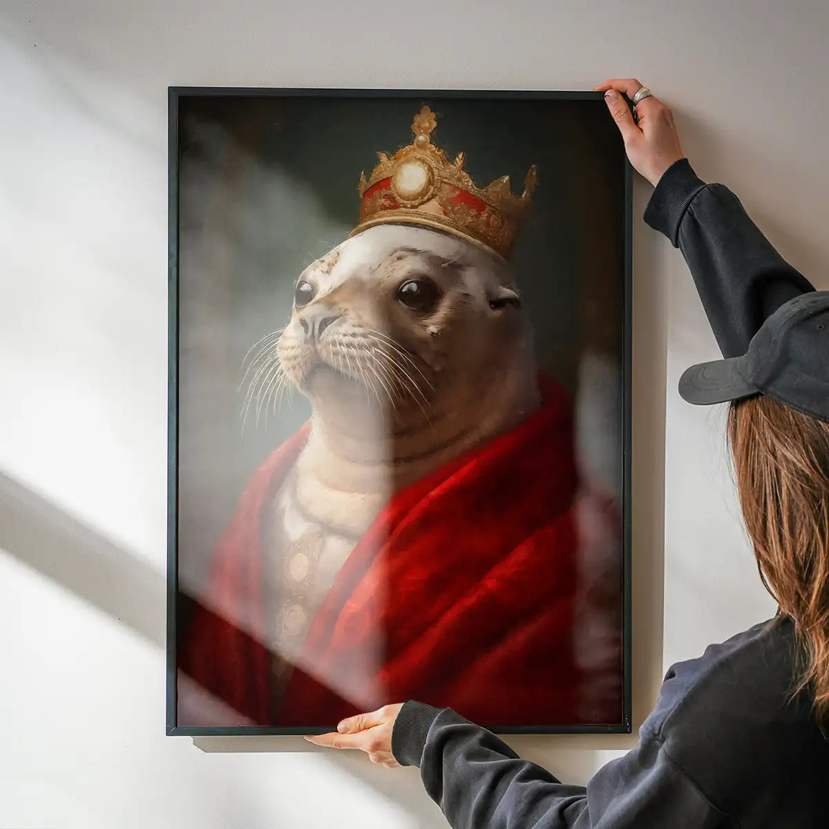 Christmas Seal Animal Portrait Print
