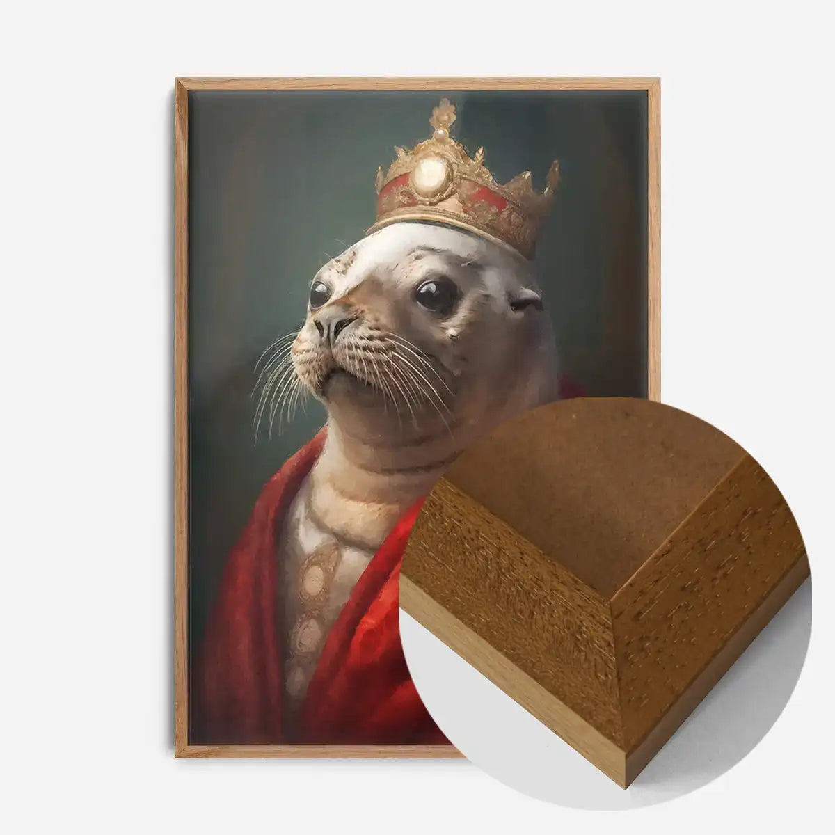 Christmas Seal Animal Portrait Print