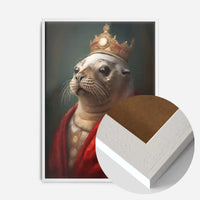 Christmas Seal Animal Portrait Print