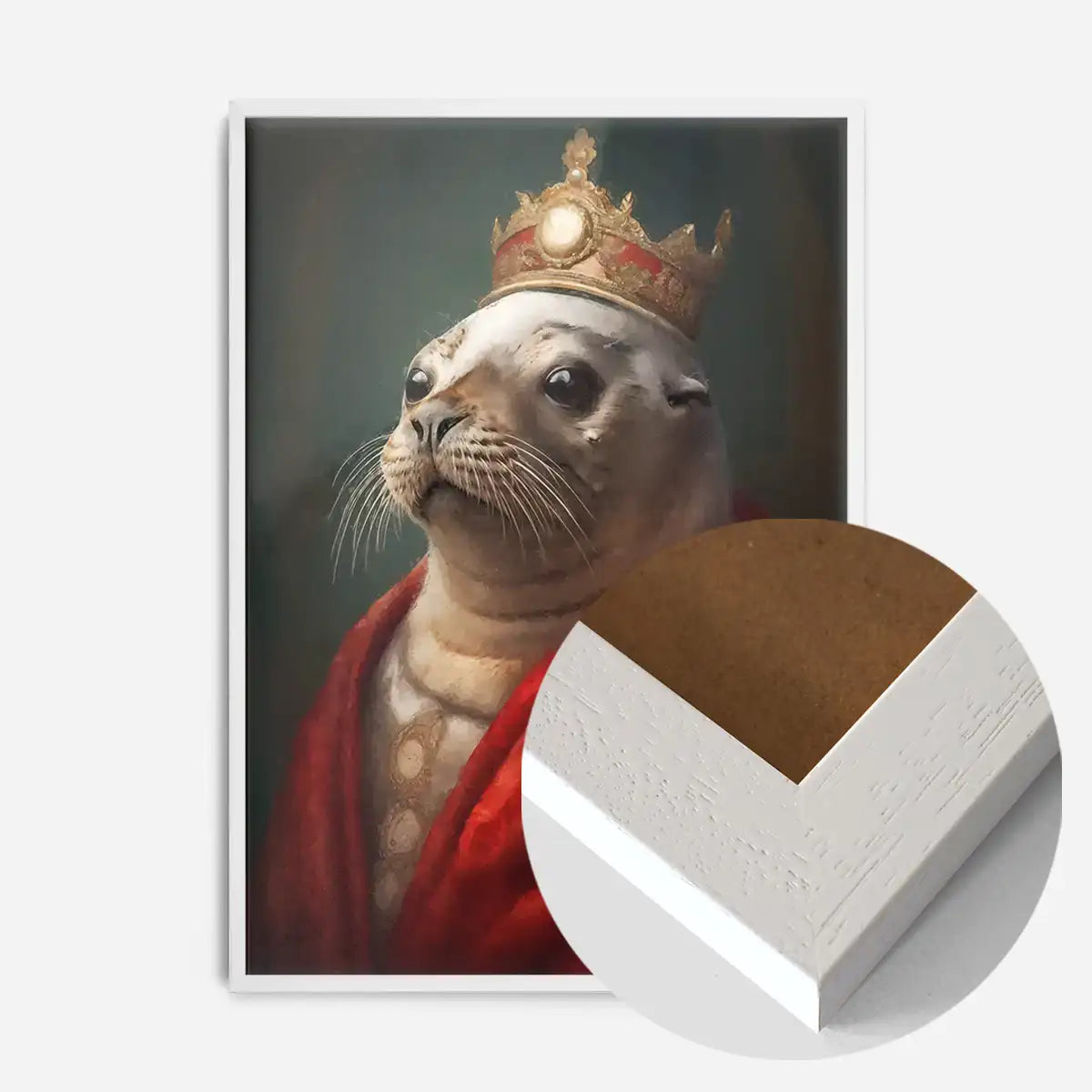 Christmas Seal Animal Portrait Print