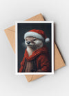 Otter Portrait A6 Christmas Greetings Card