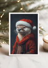 Otter Portrait A6 Christmas Greetings Card