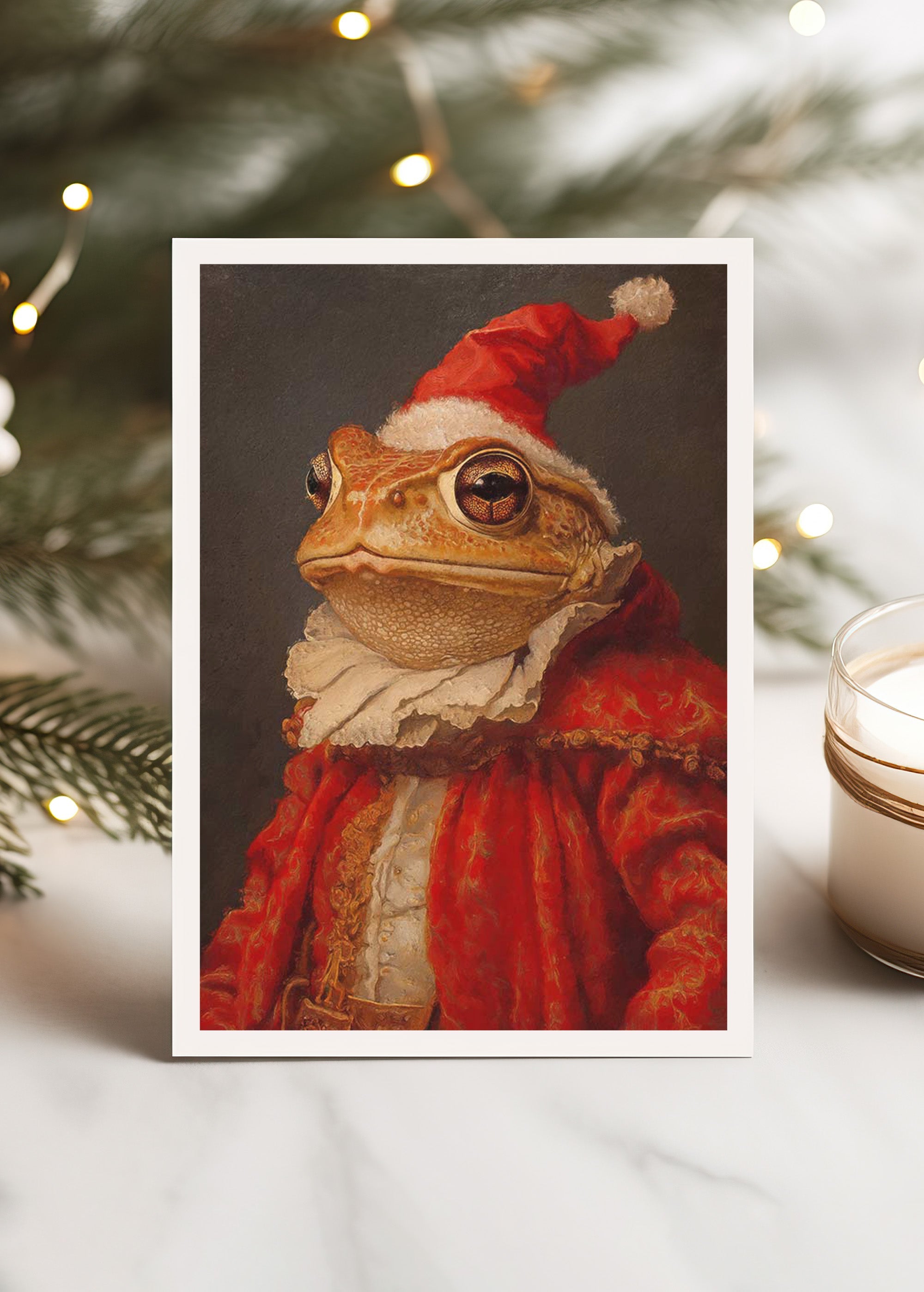 Toad Portrait A6 Christmas Greetings Card