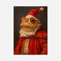 Christmas Toad Animal Portrait Print