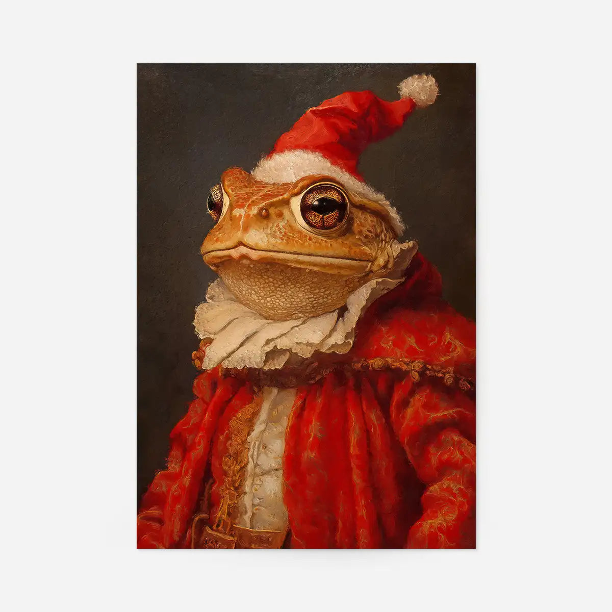 Christmas Toad Animal Portrait Print