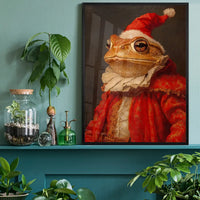 Christmas Toad Animal Portrait Print