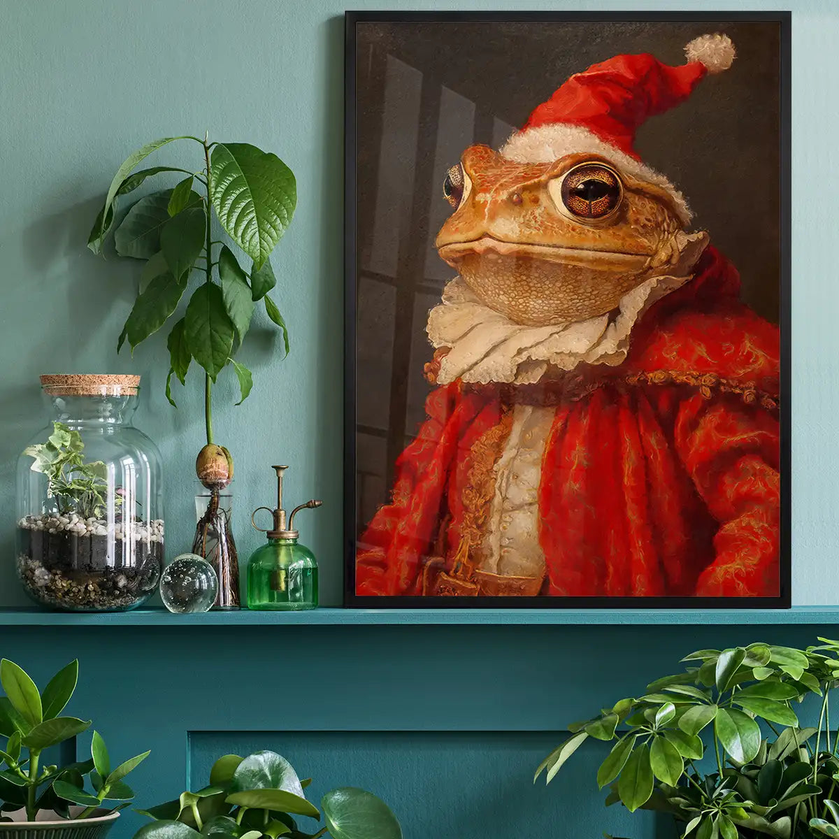 Christmas Toad Animal Portrait Print
