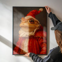 Christmas Toad Animal Portrait Print