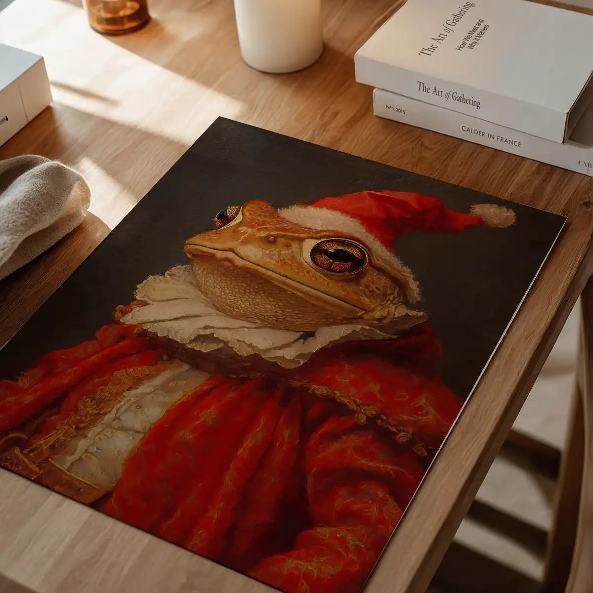 Christmas Toad Animal Portrait Print