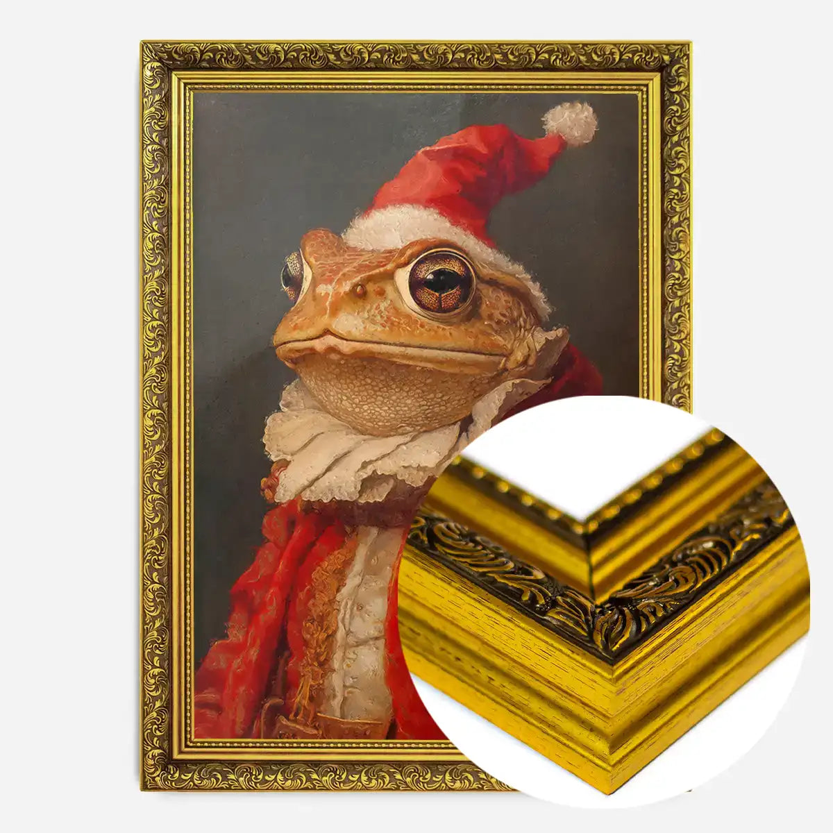 Christmas Toad Animal Portrait Print