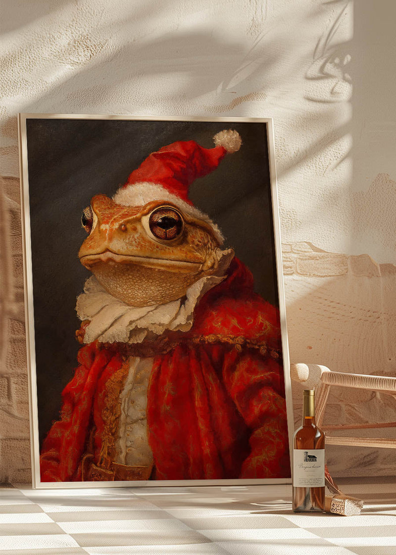 Christmas Toad Animal Portrait Print