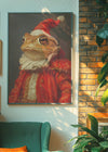 Christmas Toad Animal Portrait Print