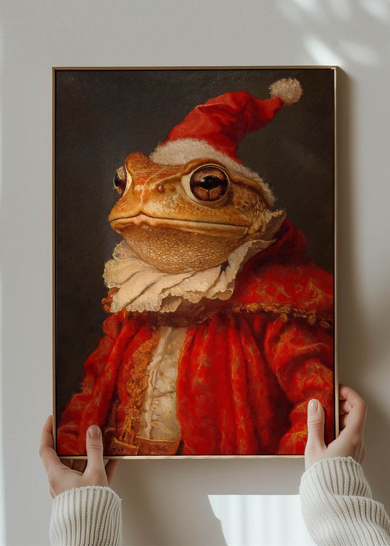 Christmas Toad Animal Portrait Print