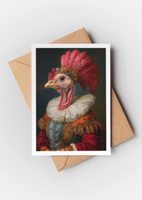 Turkey Portrait A6 Christmas Greetings Card