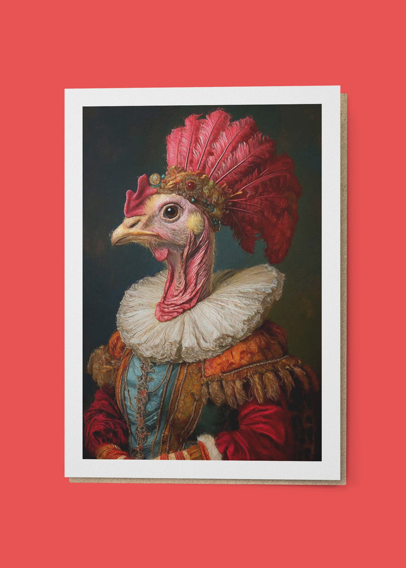 Turkey Portrait A6 Christmas Greetings Card