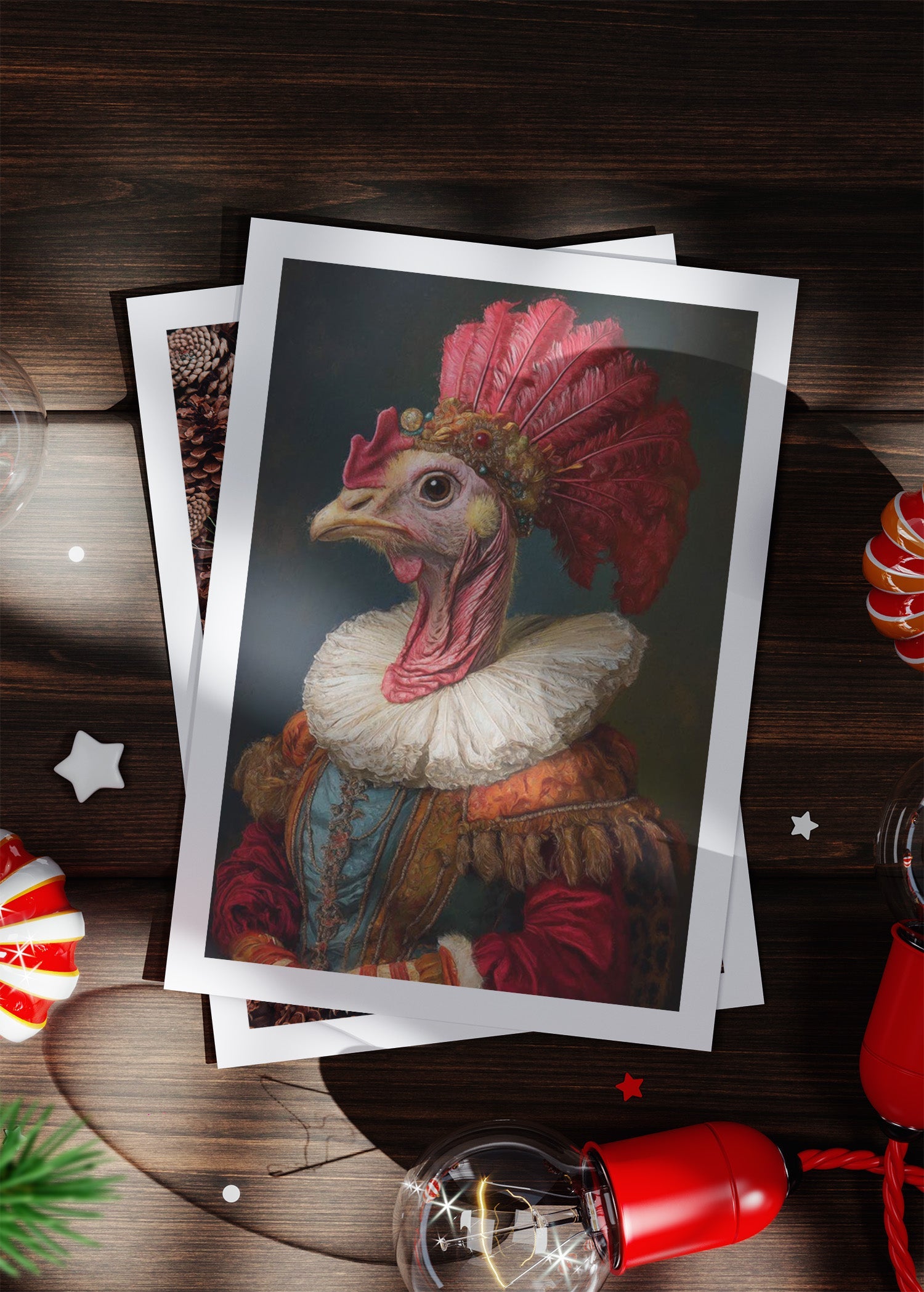 Turkey Portrait A6 Christmas Greetings Card