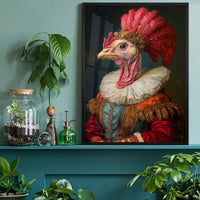 Christmas Turkey Animal Portrait Print
