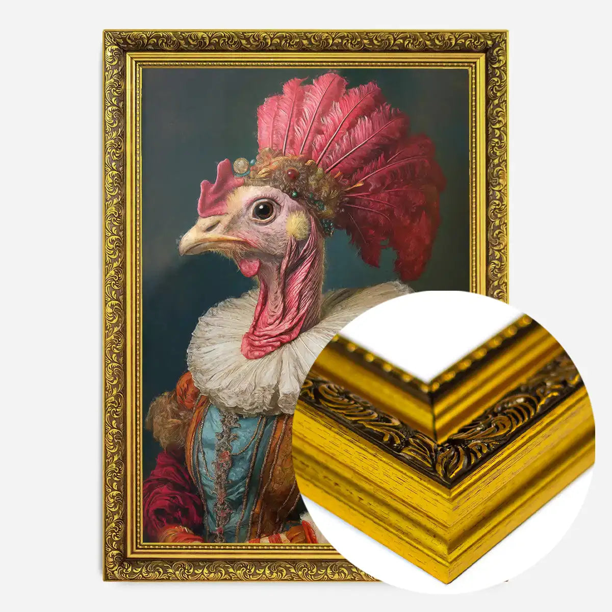 Christmas Turkey Animal Portrait Print