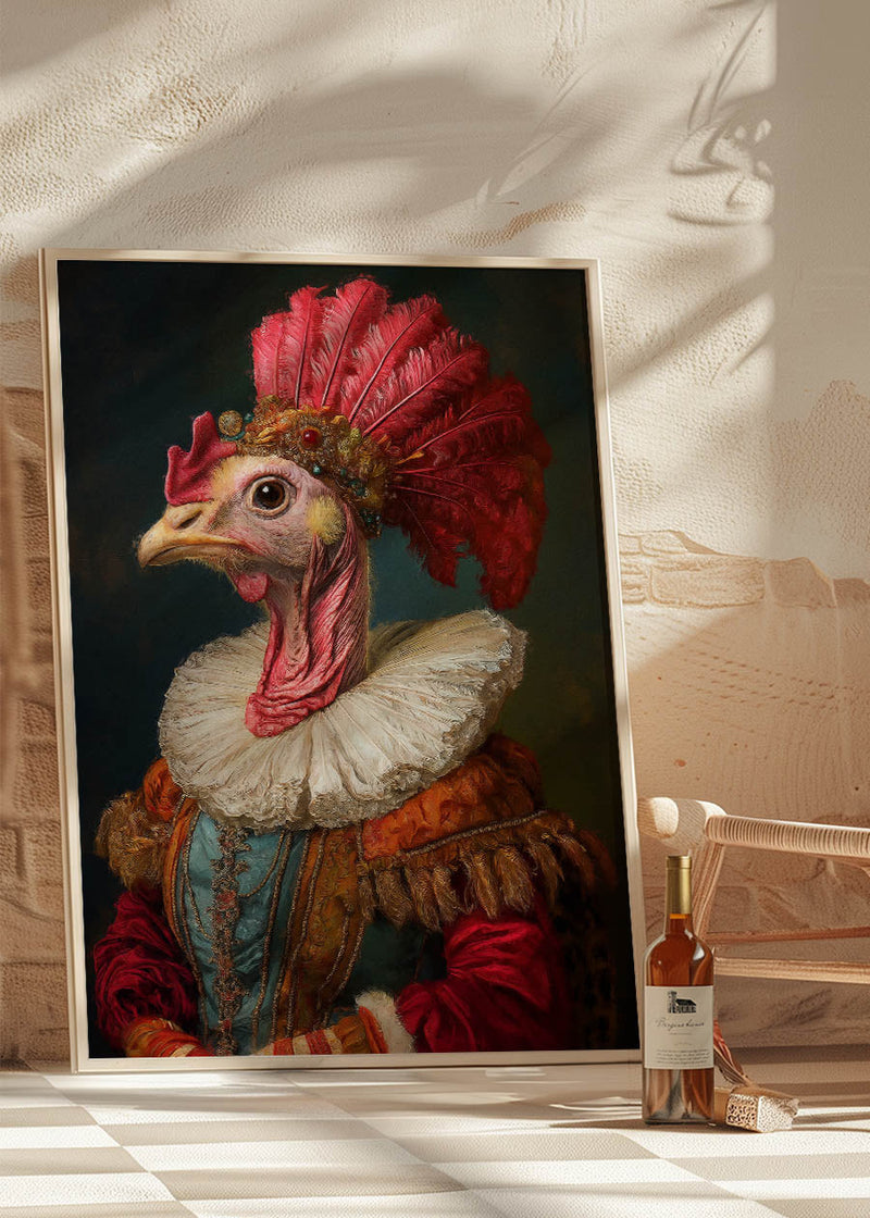 Christmas Turkey Animal Portrait Print