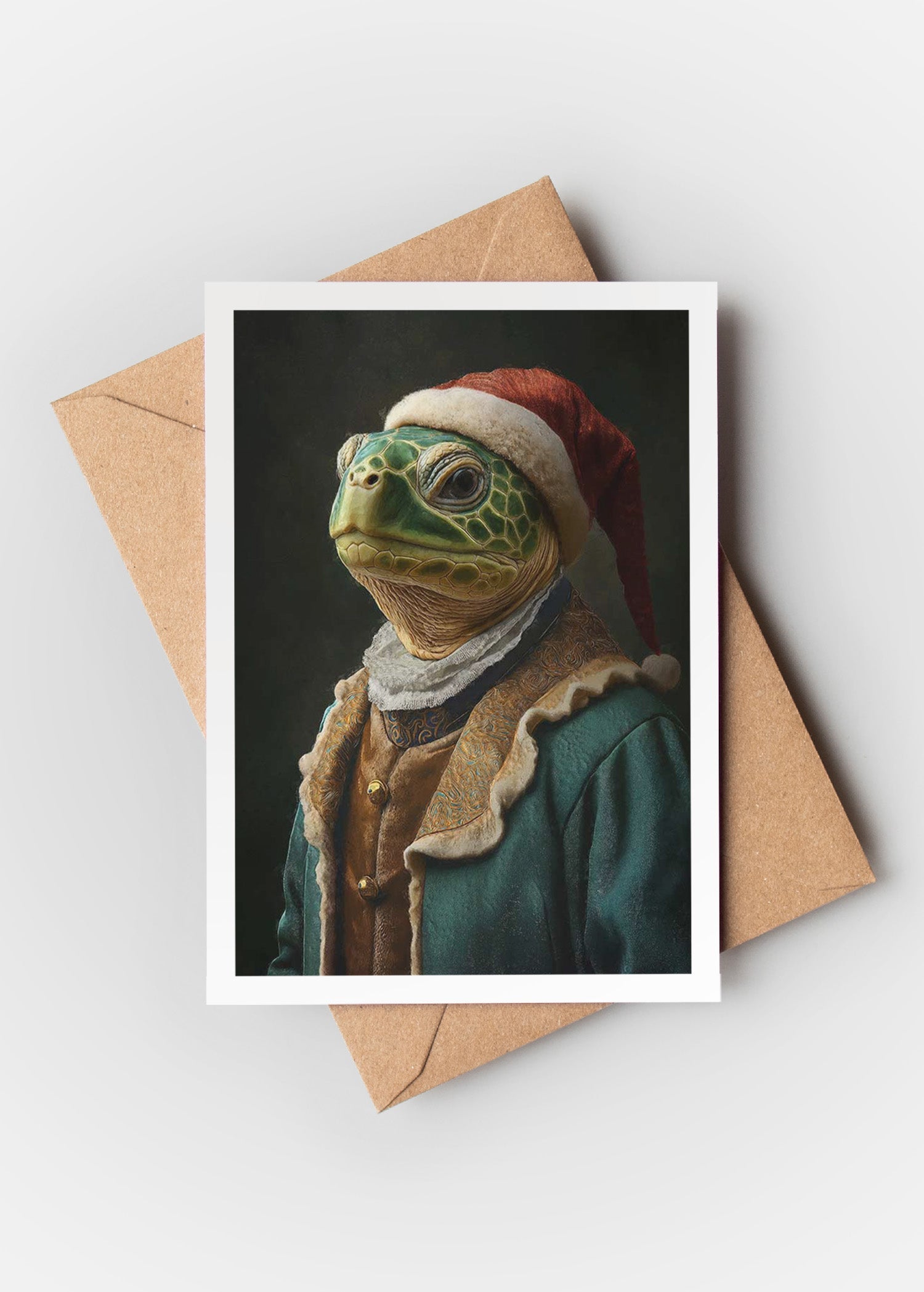 Turtle Portrait A6 Christmas Greetings Card