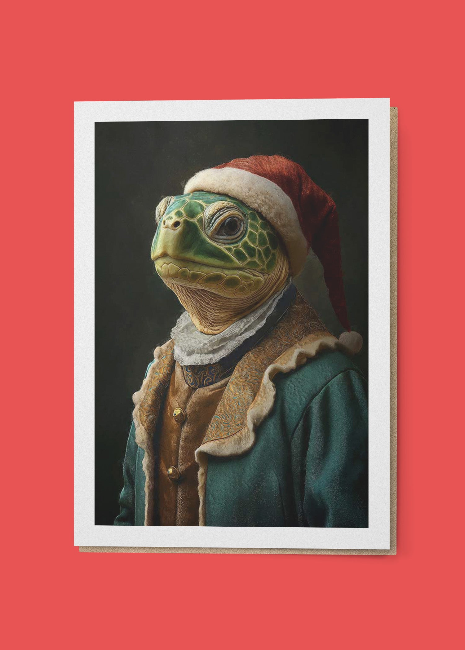 Turtle Portrait A6 Christmas Greetings Card