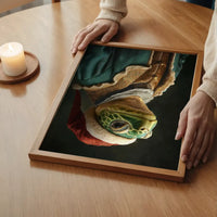 Christmas Turtle Animal Portrait Print