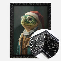 Christmas Turtle Animal Portrait Print