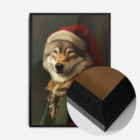 Christmas Wolf Animal Portrait Print