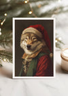 Wolf Portrait A6 Christmas Greetings Card