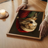 Christmas Wolf Animal Portrait Print