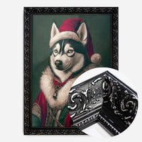 Christmas Husky Animal Portrait Print