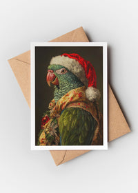 Parrot Portrait A6 Christmas Greetings Card