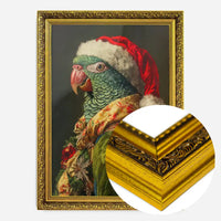 Christmas Parrot Animal Portrait Print