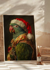 Christmas Parrot Animal Portrait Print