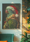 Christmas Parrot Animal Portrait Print