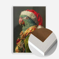 Christmas Parrot Animal Portrait Print
