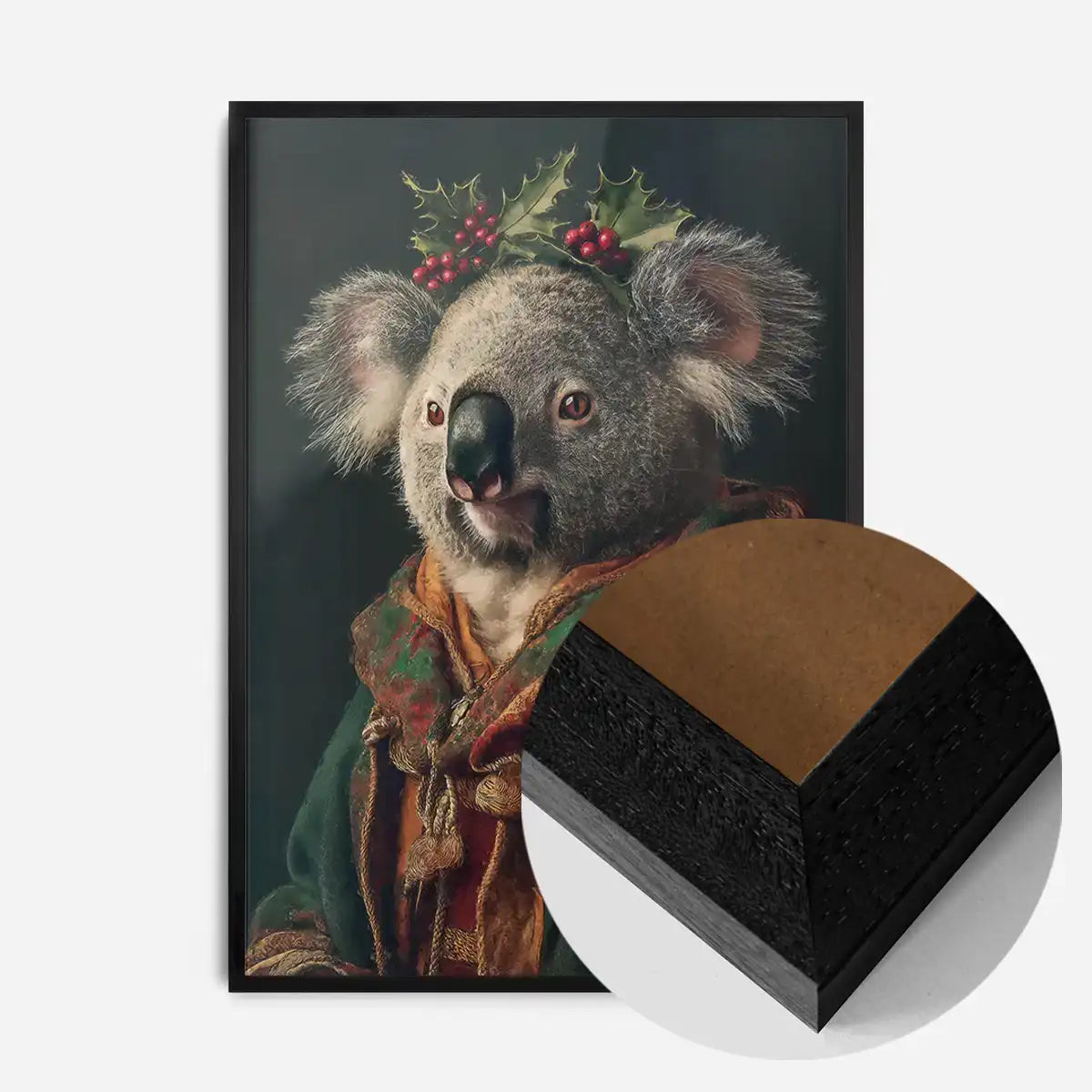 Christmas Koala Animal Portrait Print