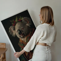 Christmas Koala Animal Portrait Print