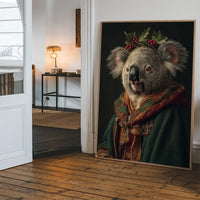 Christmas Koala Animal Portrait Print